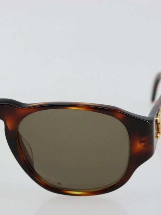 CHANEL COCO Mark Sunglasses plastic Brown CC Auth 178796 main image 10